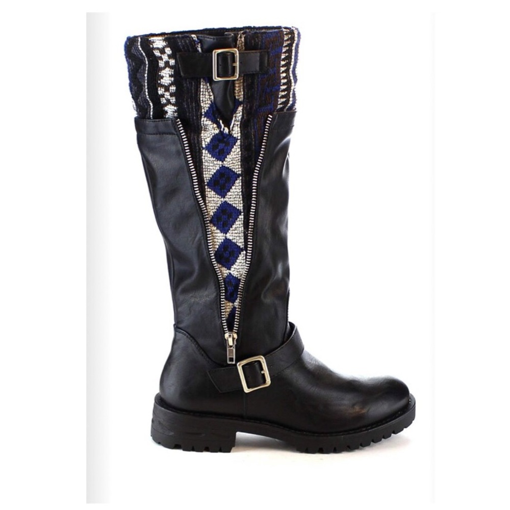 Boots with Aztec Pop print Mid Calf - Picture 5 of 7